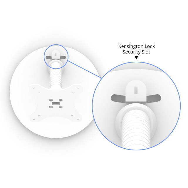 VidaMount White Home Button Covered Enclosure and Portable Flexible Stand [Bundle] compatible with iPad Pro 12.9" (1st/2nd Gen)