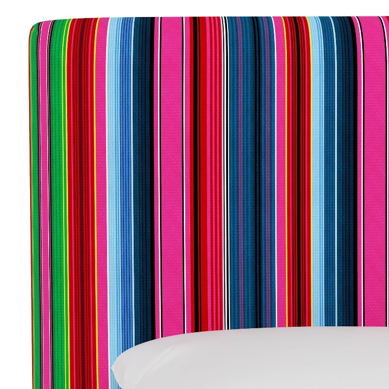 Queen Olivia Upholstered Headboard Serape Stripe Bright - Skyline Furniture