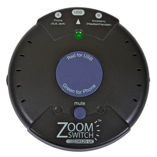 ZoomSwitch ZMS20-UC Headset Adapter for Phone and PC with Vol. and Mu