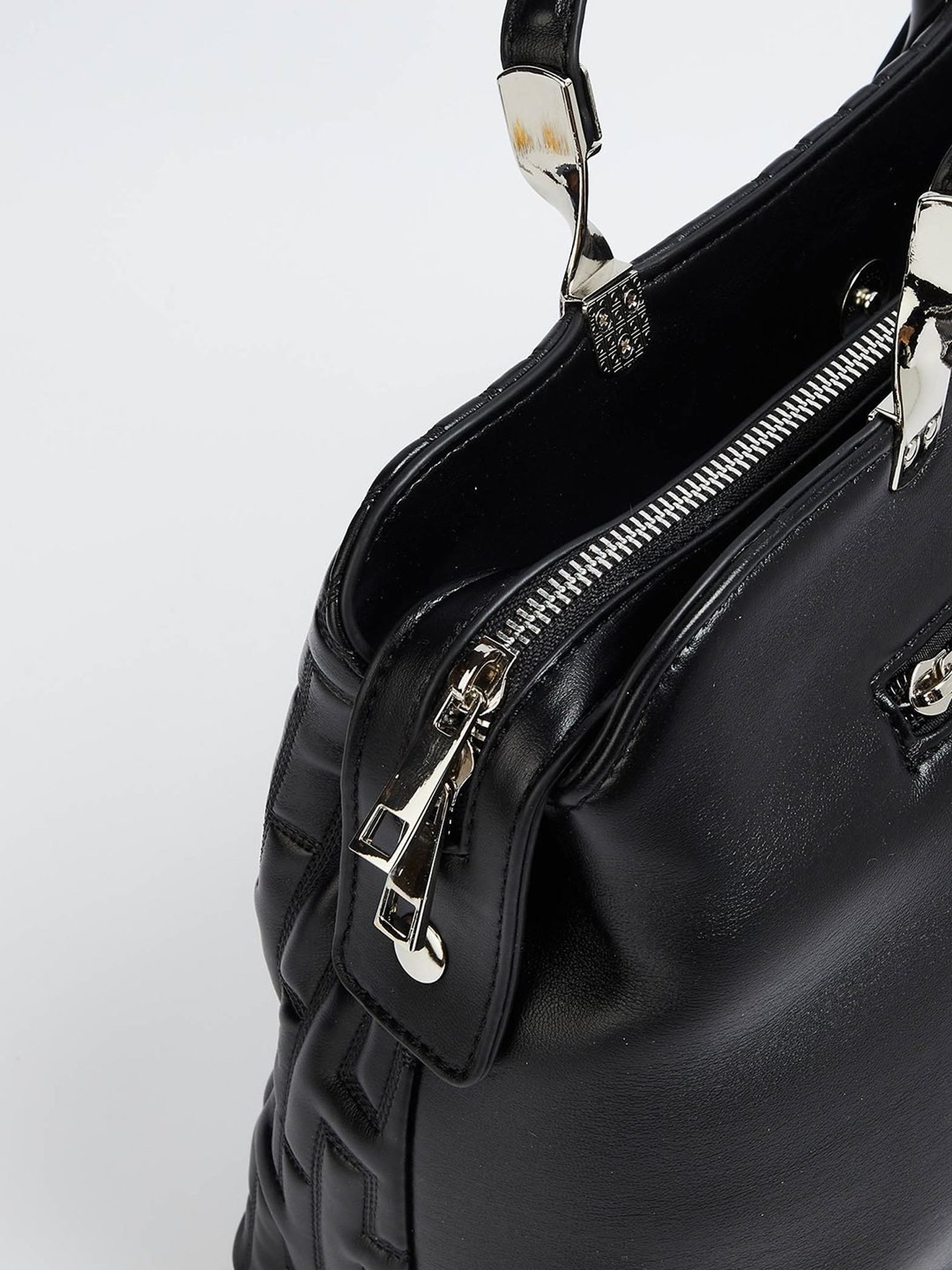 Code by Lifestyle Black Quilted Handbag