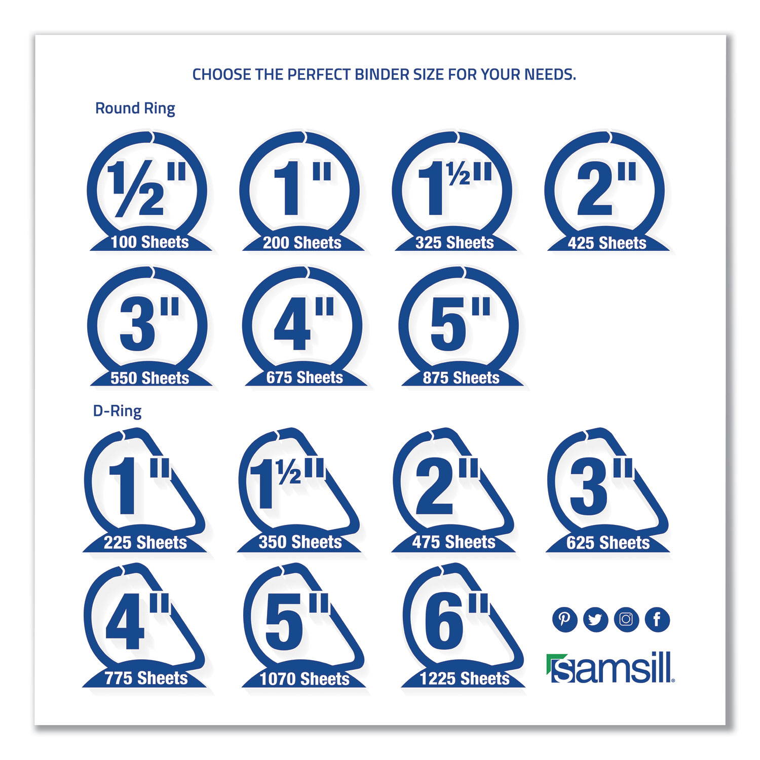 Samsill Economy Round Ring View Binders 3 Rings 4" Capacity 11x8.5 Purple 17398