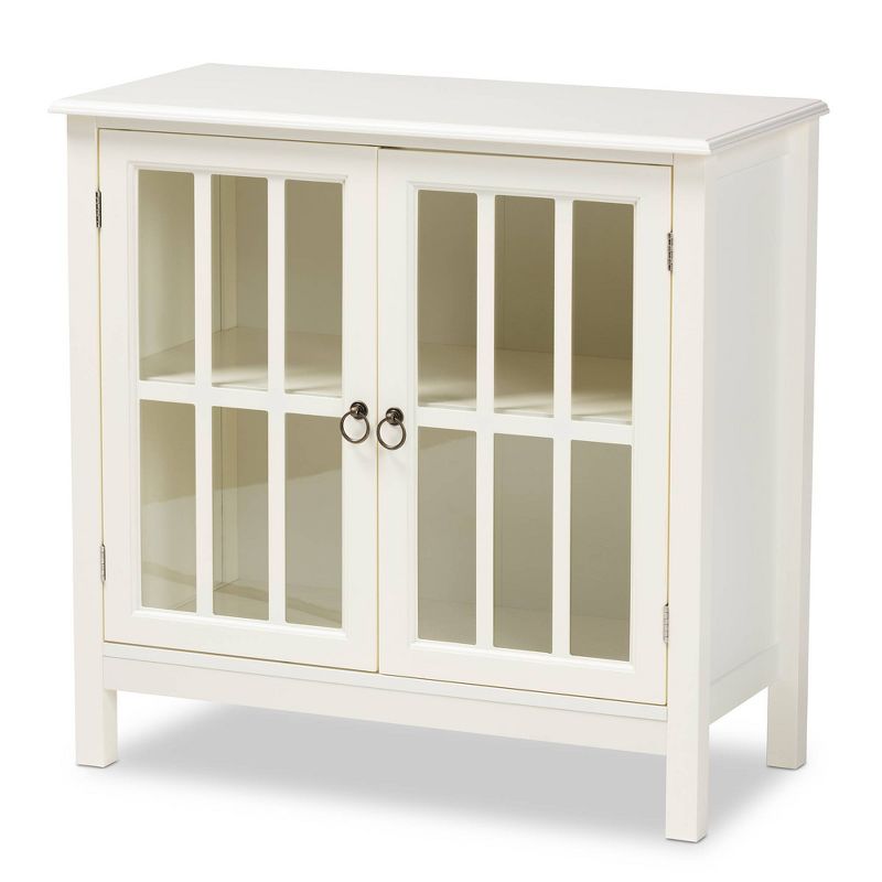 Wood 2 Door Storage Cabinet in White-Pemberly Row