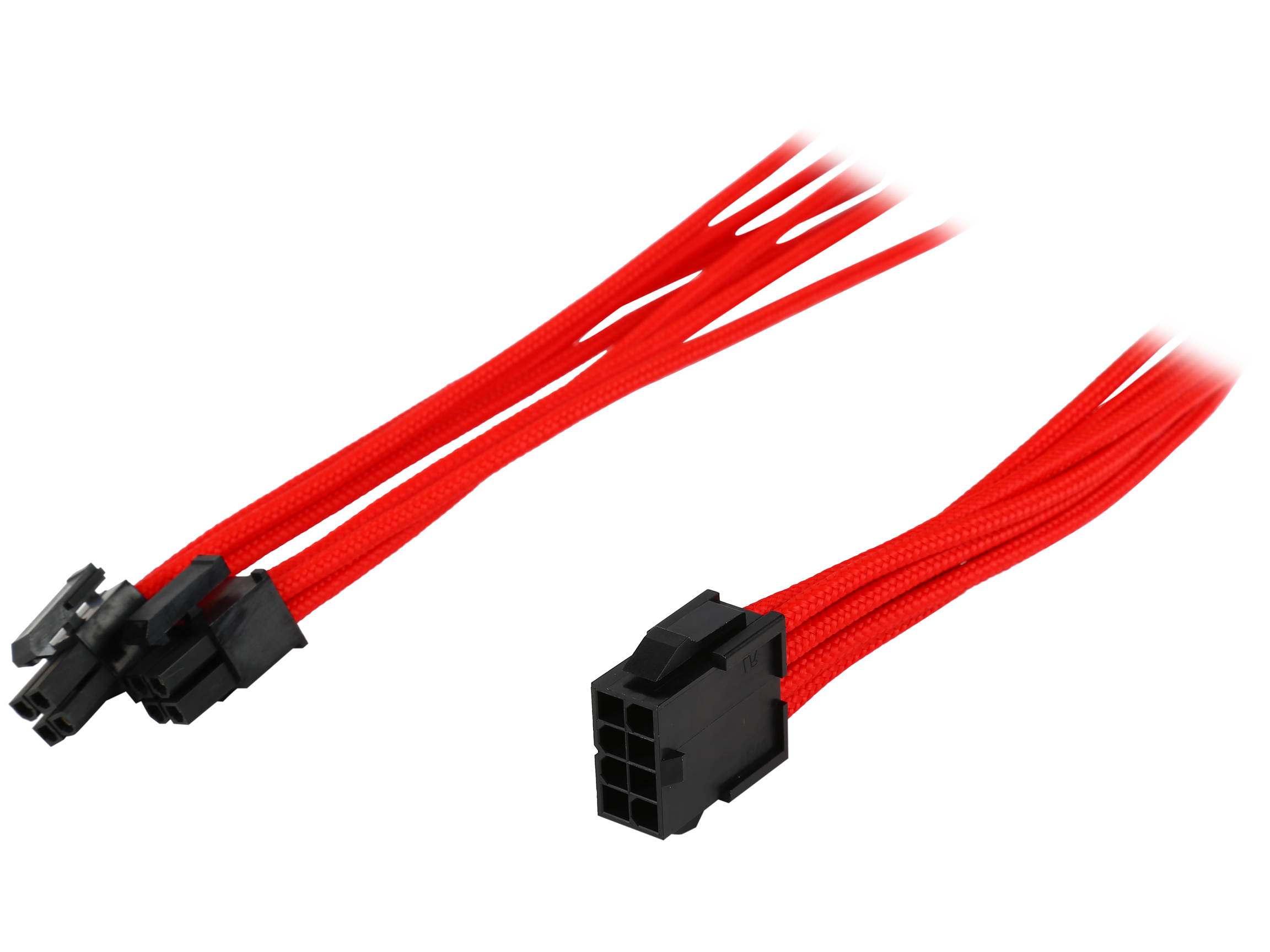 Phanteks PH-CB8P_RD 1.64 ft. (0.50 m) 8 to 8 (4+4 )Pin M/B Premium Sleeved Extension cable