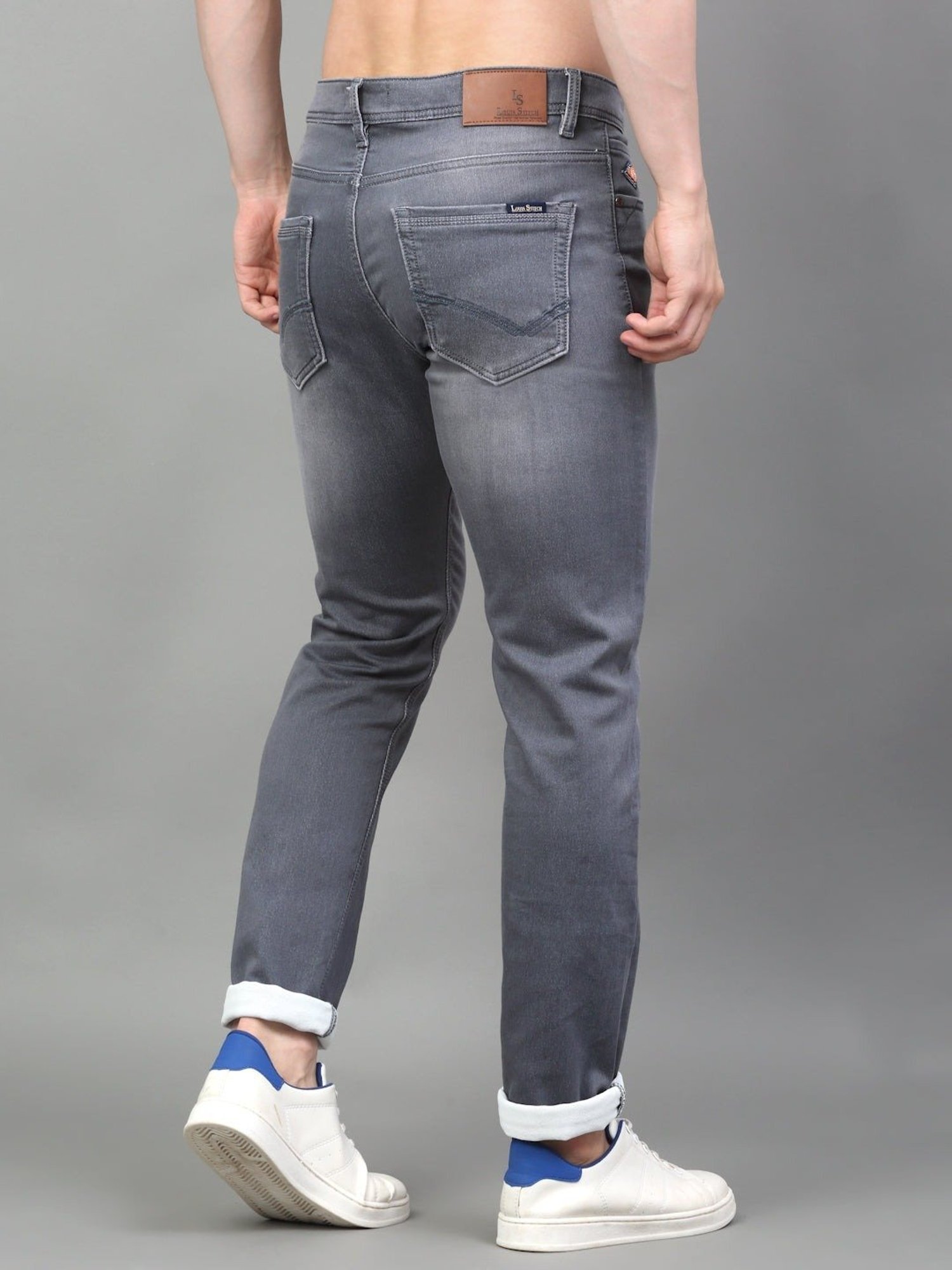 Louis Stitch Steel Grey Comfort Fit Jeans