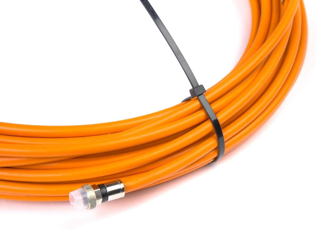 75ft Orange Burial RG6 Digital Coaxial Cable Shielded PVC Jacket FIRE Rated UL CATV RoHS 75 Ohm RG6 Digital Audio Video Coaxial Cable with Premium Metal Compression F-Connectors