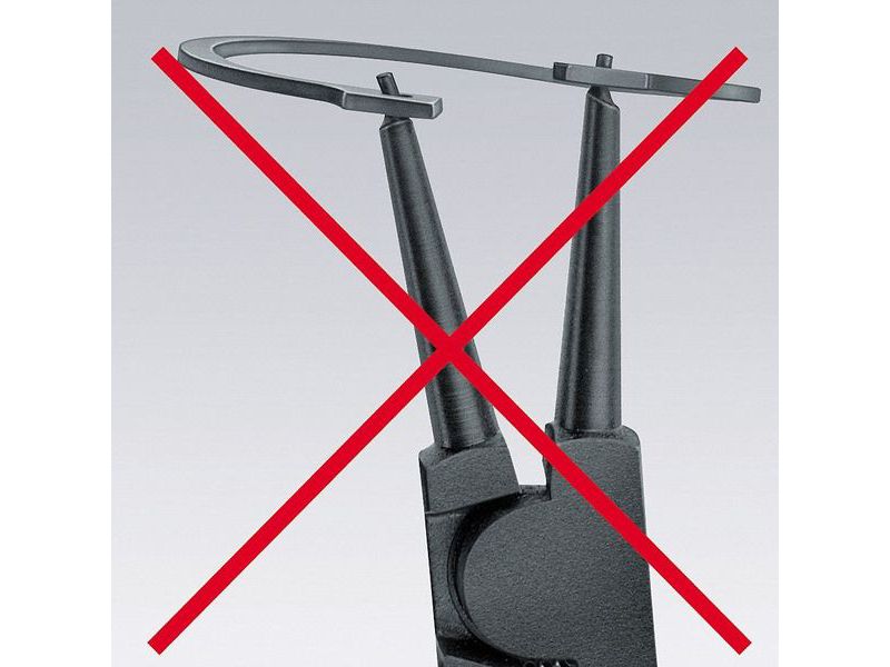 KNIPEX 46 11 A2 SBA Retaining Ring Pliers,0.078 In Tip,0 Deg