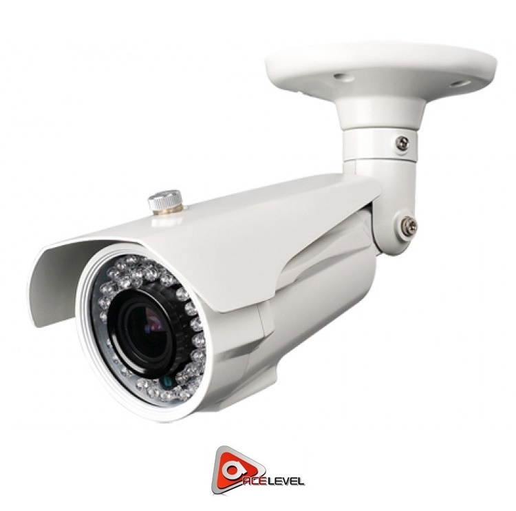 Acelevel 2.4MP HD TVI Bullet Camera with 2.8-12mm Vari-Focal Lens (White Color)