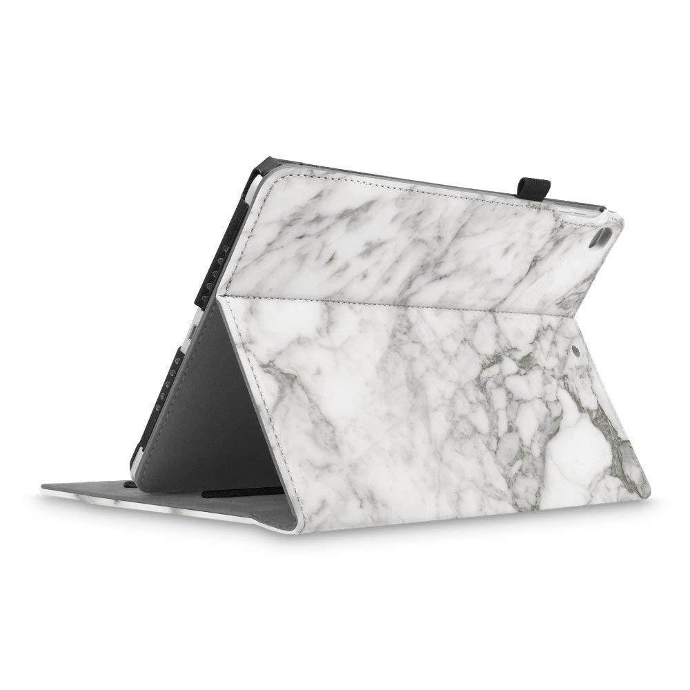 Fintie iPad 9.7 2018 2017 / iPad Air 2 / iPad Air Case - [Corner Protection] Multi-Angle Viewing Folio Cover w/Pocket, Auto Wake/Sleep for Apple iPad 6th / 5th Gen, iPad Air 1/2, Marble White