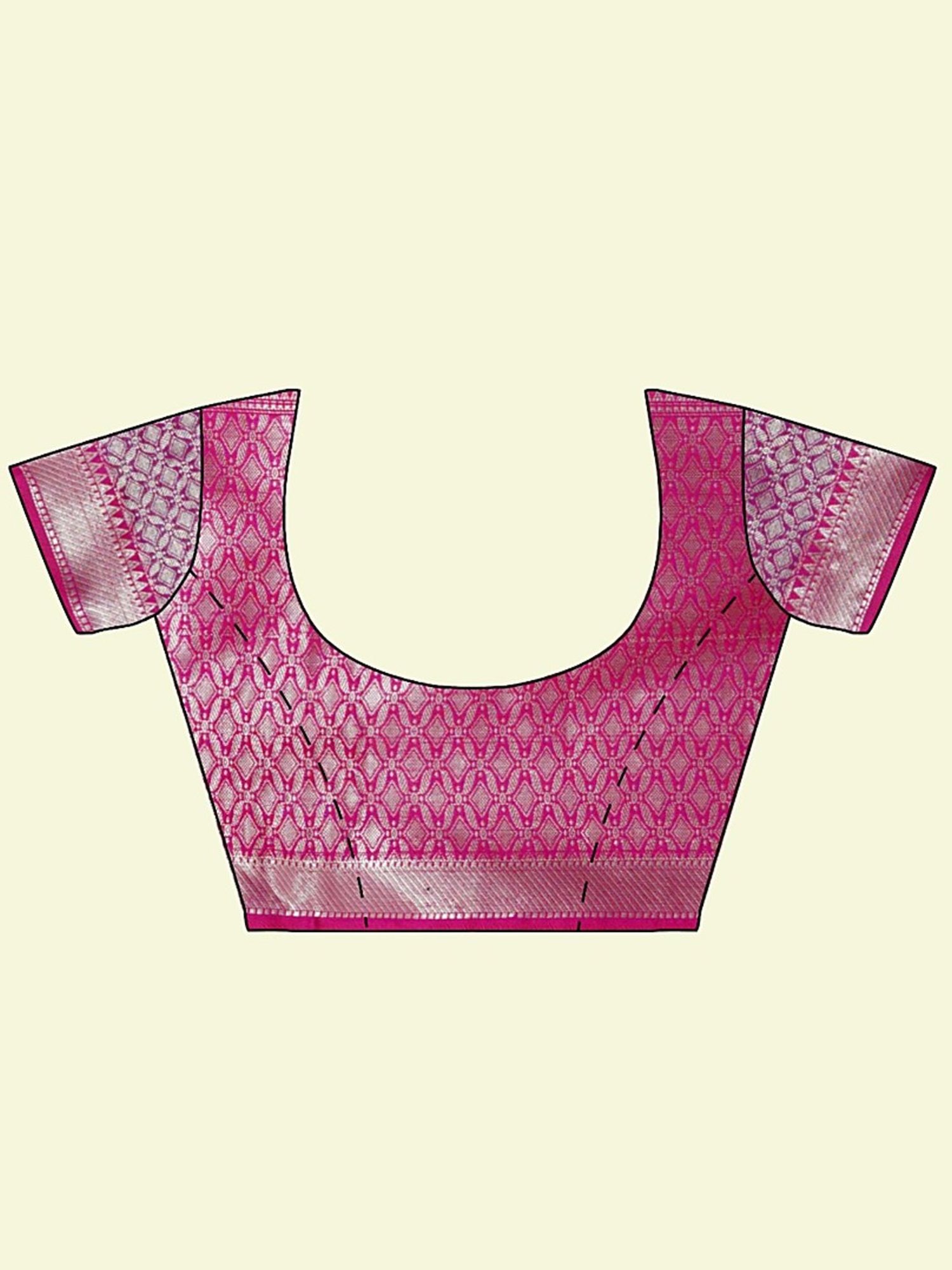 Banarasi Silk Works Pink Woven Saree With Unstitched Blouse