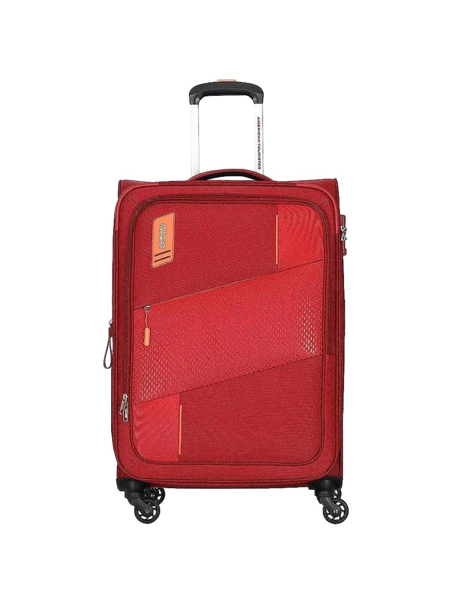 American Tourister Spruce Red Textured Soft Large Trolley Bag - 82 cm