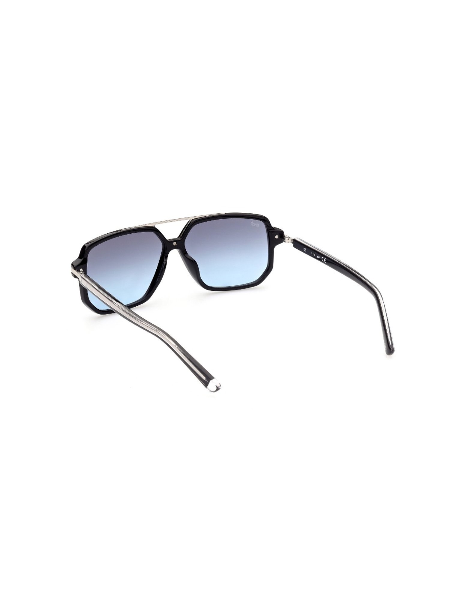 Web Eyewear Blue Rectangular Sunglasses for Men Designed in Italy