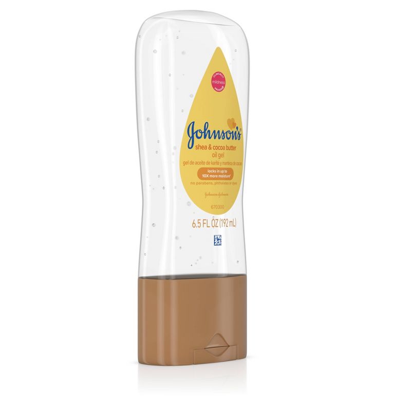 Johnson's Baby Oil Gel with Shea & Cocoa Butter For Baby Massage - 6.5 fl oz