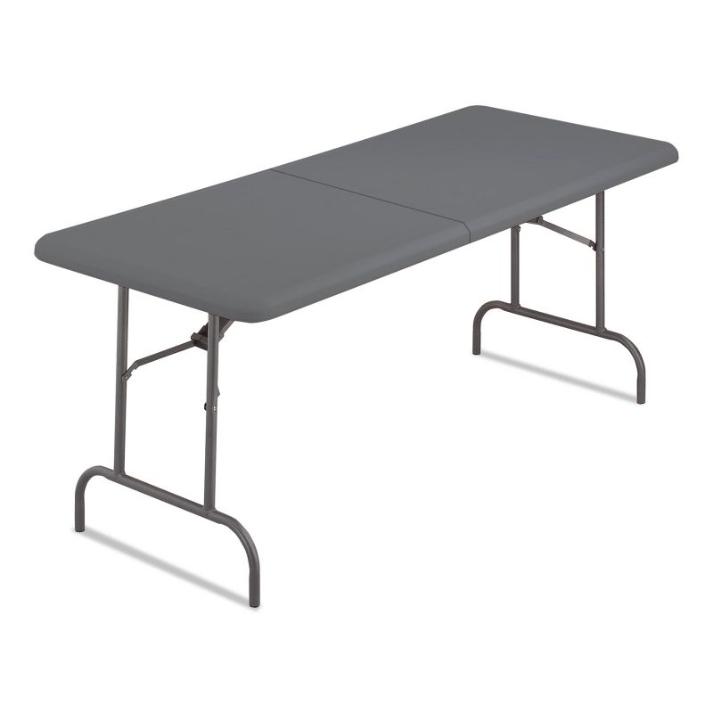 Iceberg IndestrucTables Too Bifold Resin Folding Table 60w x 30d x 29h Charcoal 65457