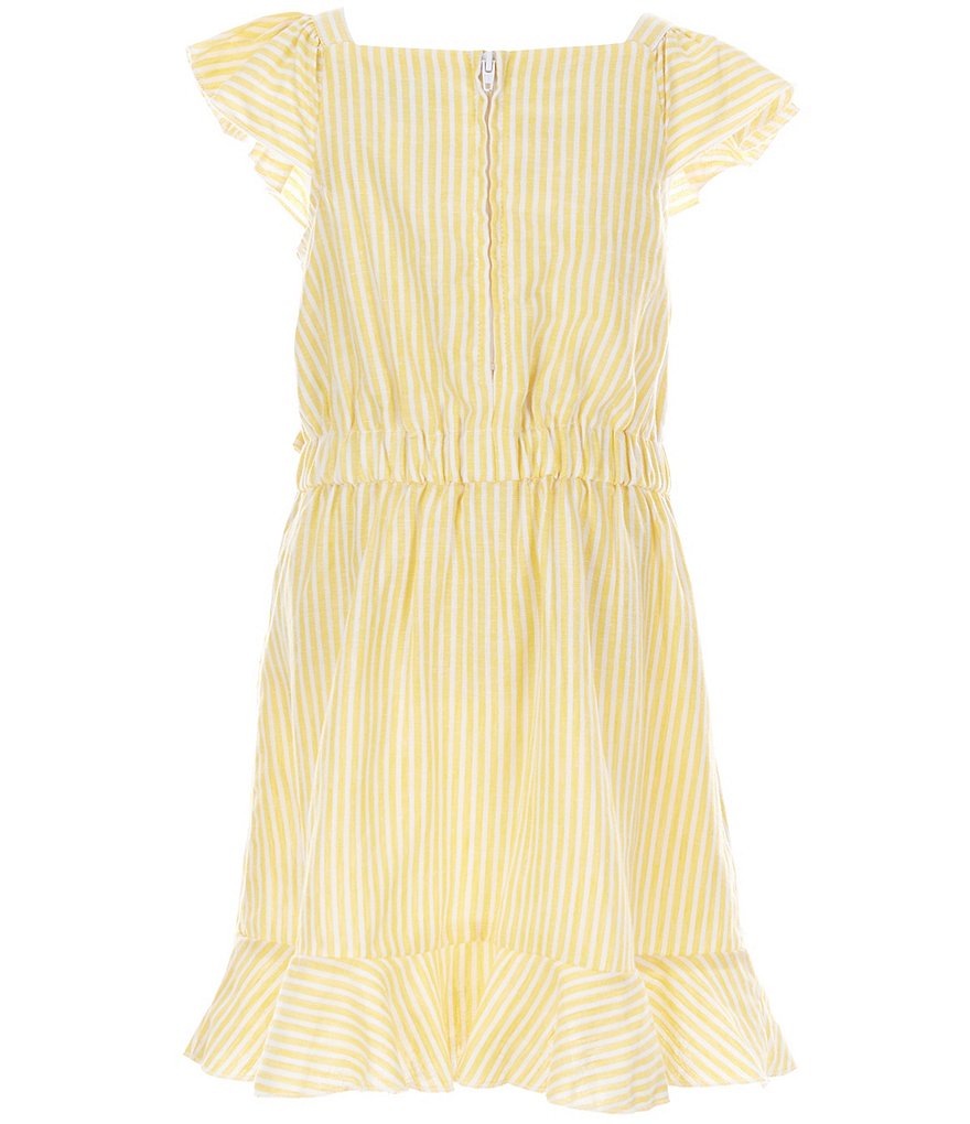 Habitual Little Girls 2T-6X Stripe Faux-Wrap Dress