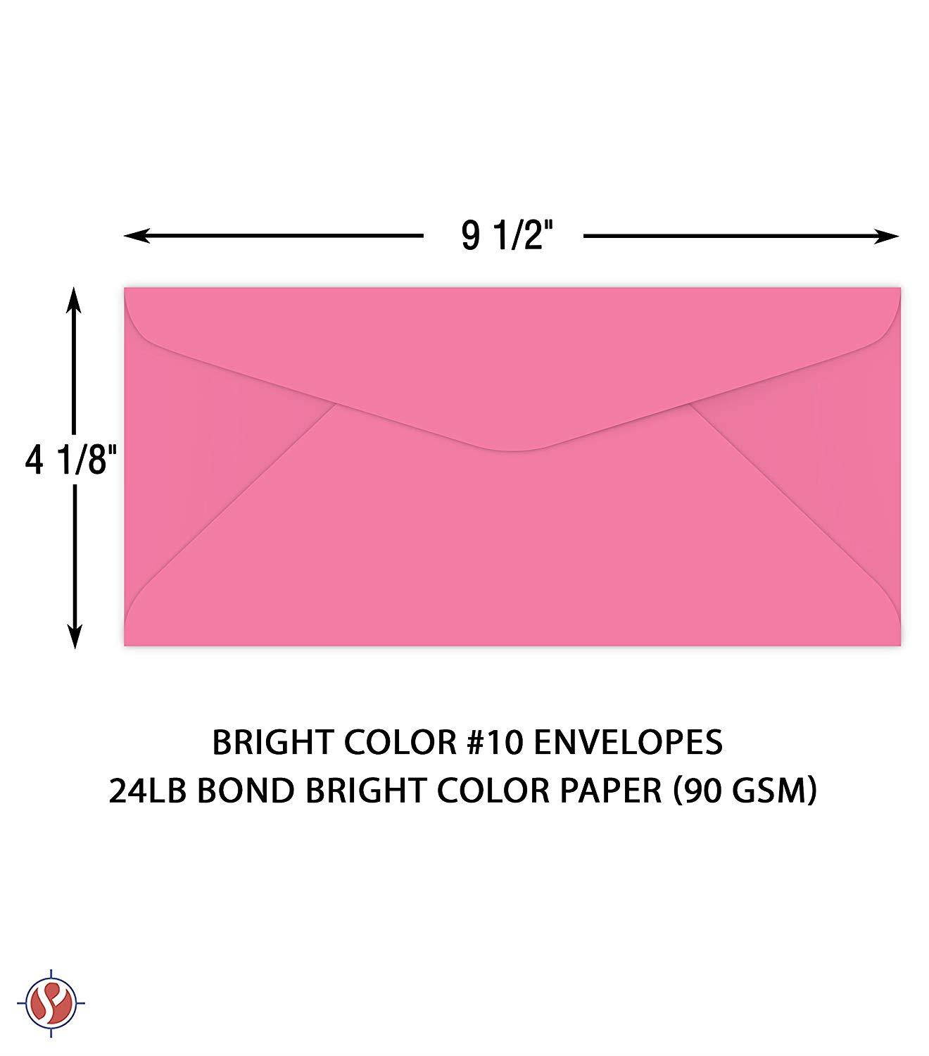 Bright Color #10 Envelopes - 50 Envelopes (Hot Pink Fuchsia)