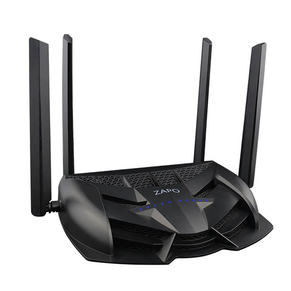 ZAPO Z-2600 Dual Band Wireless Router 2600Mbps 11AC Gaming Wifi Router with USB Port 4*Antenna-US Plug