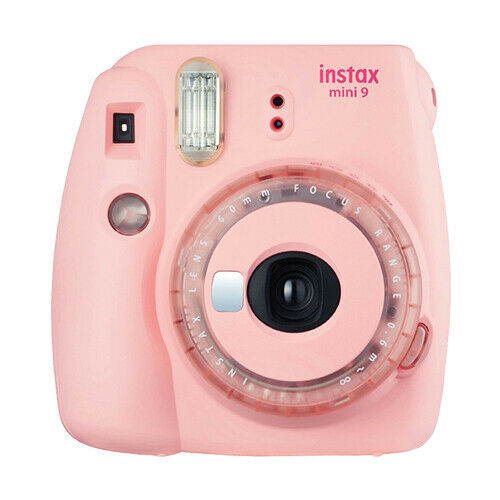 fujifilm instax mini 9 instant camera clear pink  special edition