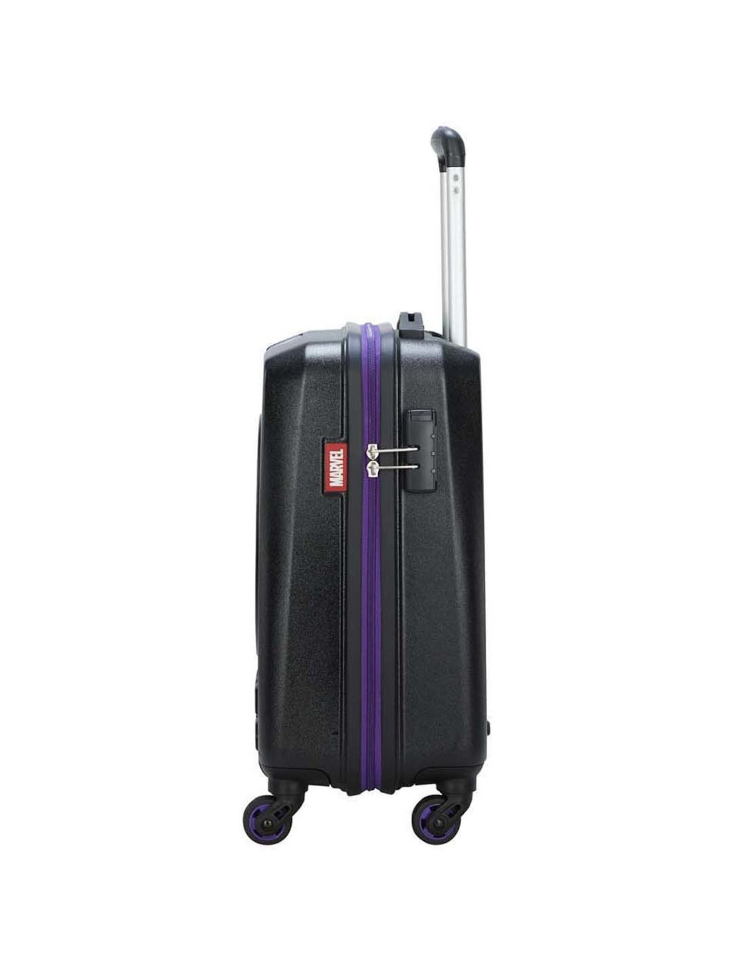 Skybags Marvel Black Textured Hard Small Trolley Bag - 36 cm