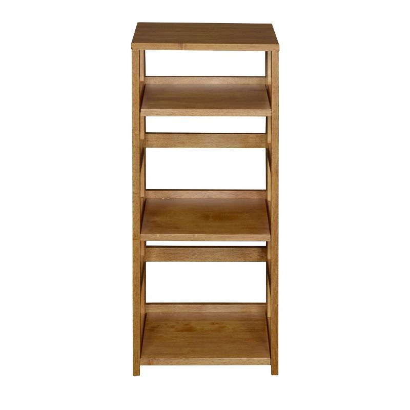 34" Cakewalk High Square Folding Bookcase Medium Oak - Regency