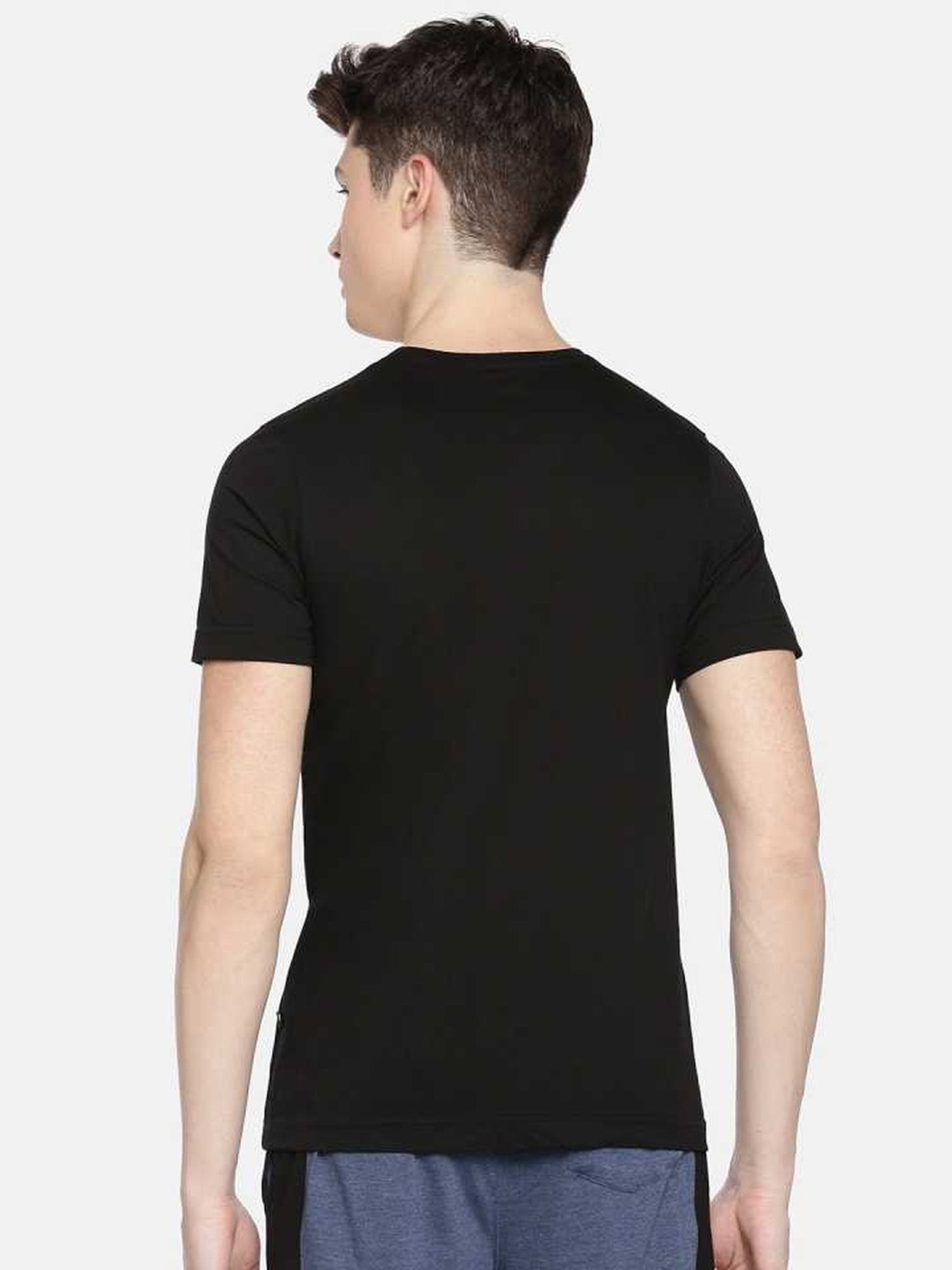 Dollar Black Regular Fit Printed T-Shirt