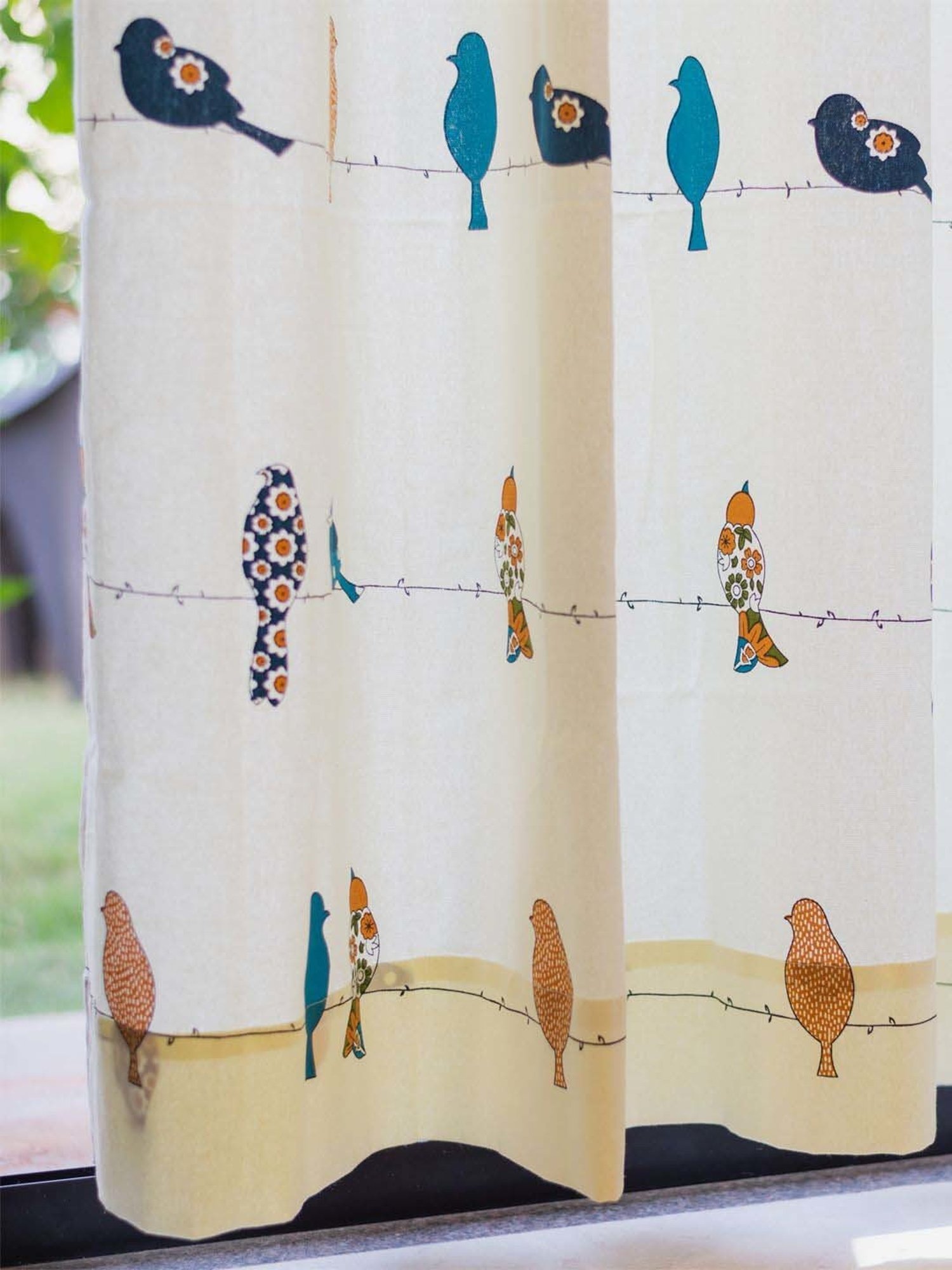 Urban Space Multicolor Cotton Door Curtain With Tieback & Eyelet - Set of 2