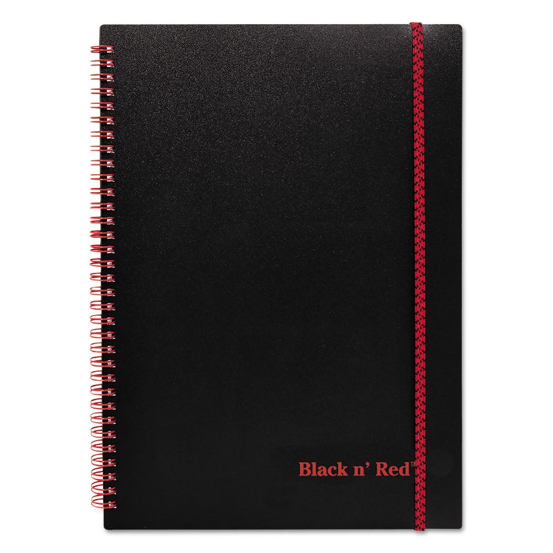 Black n' Red Twin Wire Poly Cover Notebook Legal Rule 11 3/4 x 8 1/4 70 Sheets E67008
