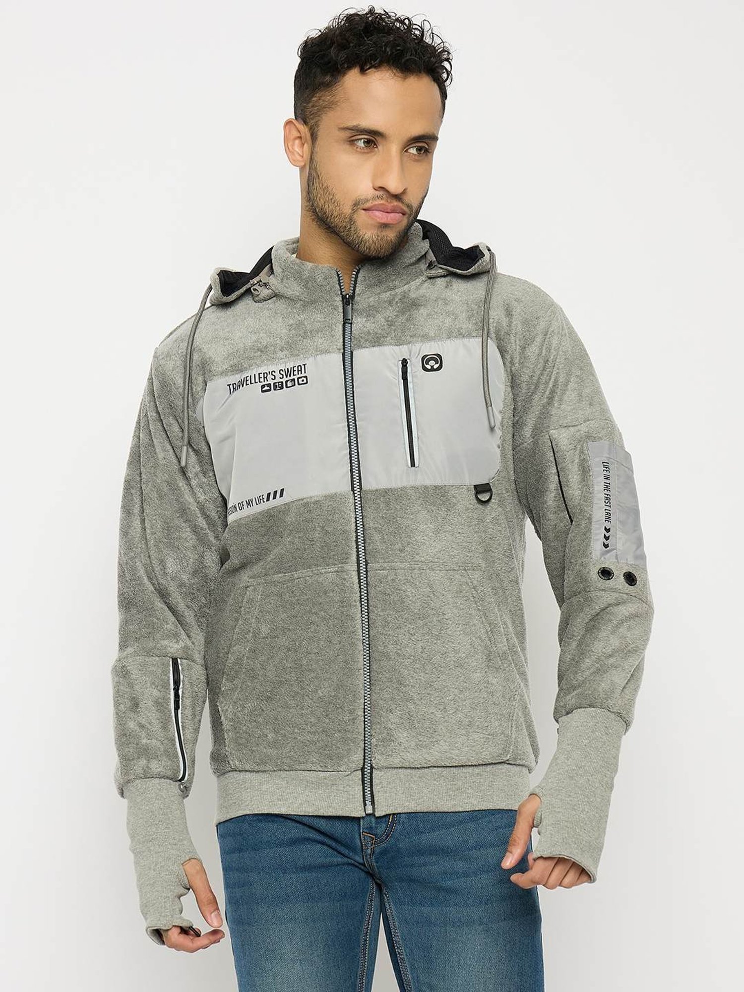 Duke M.Grey Melange Regular Fit Hooded Sweatshirt