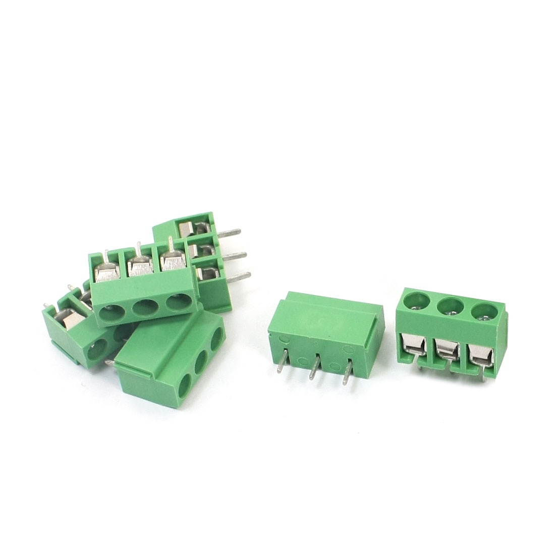 Global Bargains 4.5mm Pitch Pluggable Type Green Screw Terminal Block Connector 6Pcs