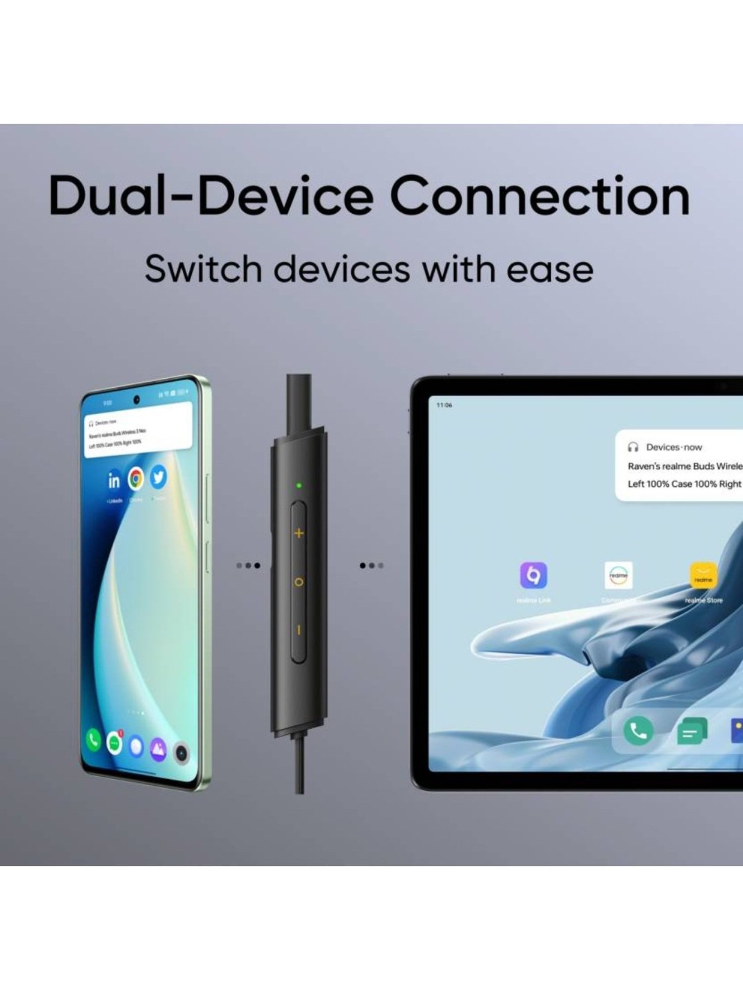 realme Buds Wireless 3 Neo in Ear Bluetooth Neckband with Upto 32 Hours Playback (Black)