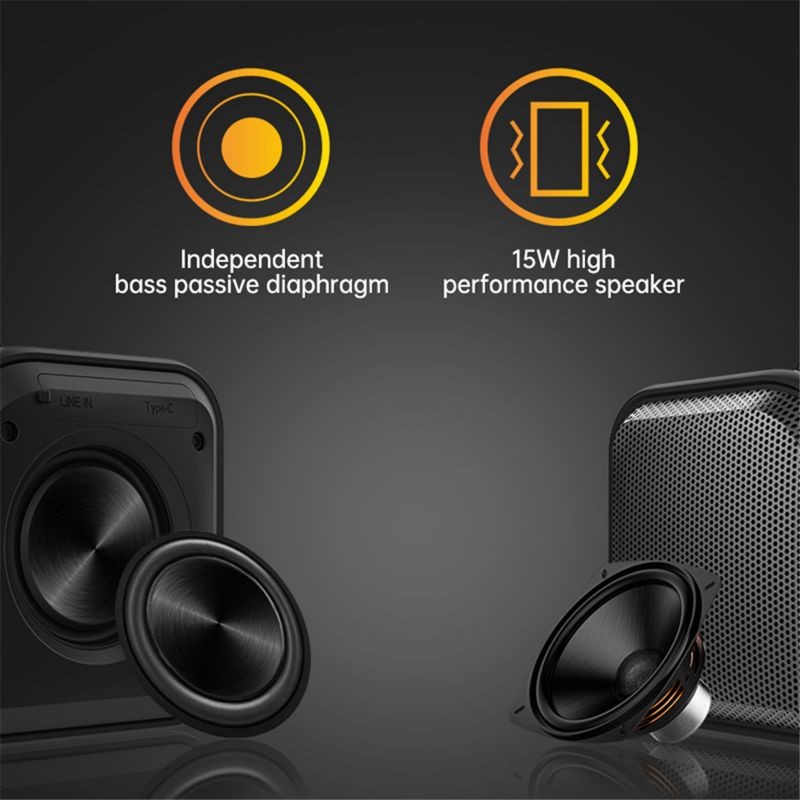 Cyboris X1 IPX7 Waterproof Speaker 15W Wireless BT4.2 Soundbox True Wireless Stereo Speaker Outdoor Sports Dust-proof Super Bass Multi- mode Speaker