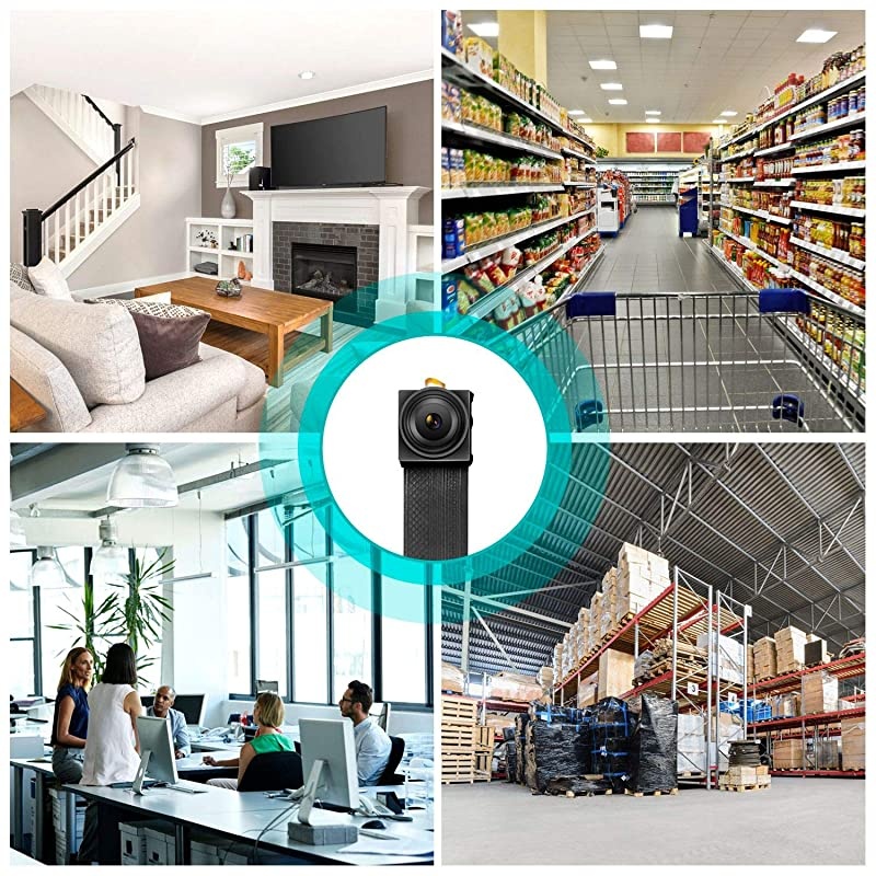 Camera Module Wireless Hidden Camera WiFi Mini Cam HD 1080P DIY Tiny Cams Small Nanny Cameras Home Security Live Streaming Through AndroidiOS App Motion Detection Alerts