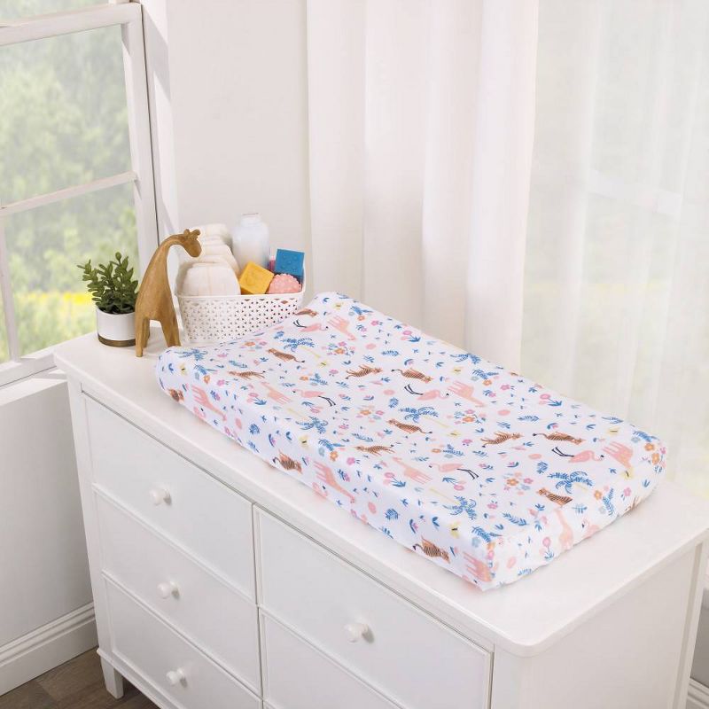 Carter's Tropical Super Soft Changing Pad Cover - Pink
