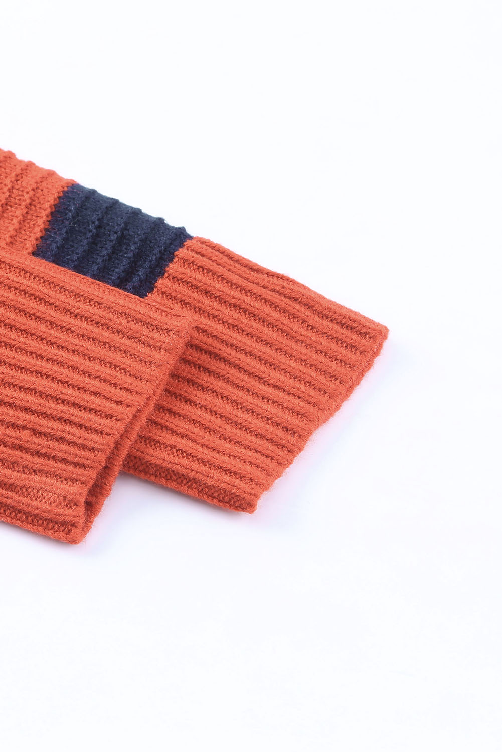 Yellow Drop Shoulder Henley Pullover Sweater With Slits