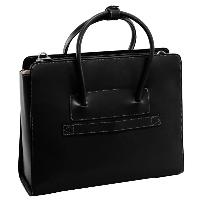 McKlein Lake Forest 15" Leather Ladies' Laptop Briefcase (Black)