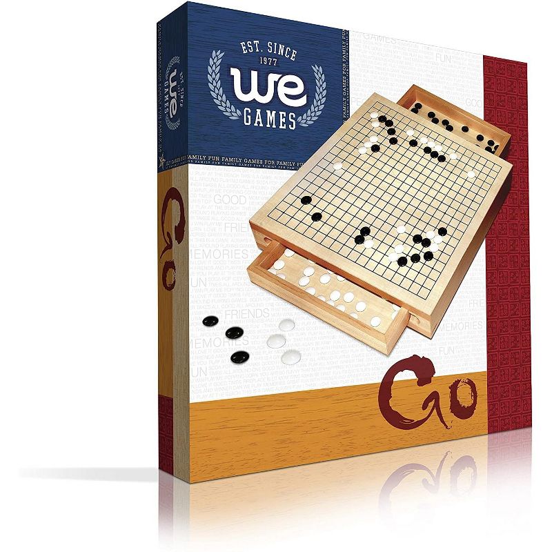 WE Games Wood GO Set with Pull Out Drawers -12 in.