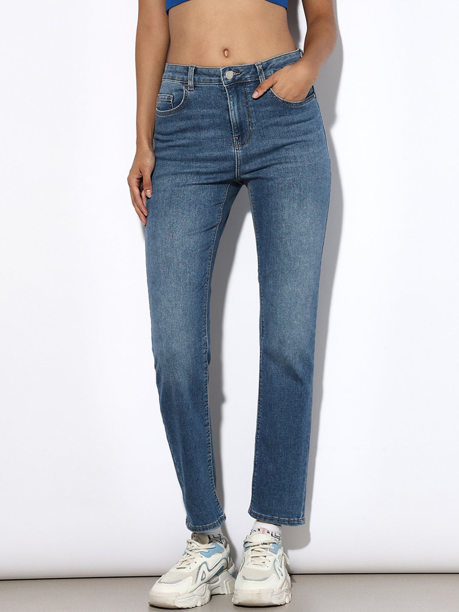Only Blue Slim Fit High Rise Jeans