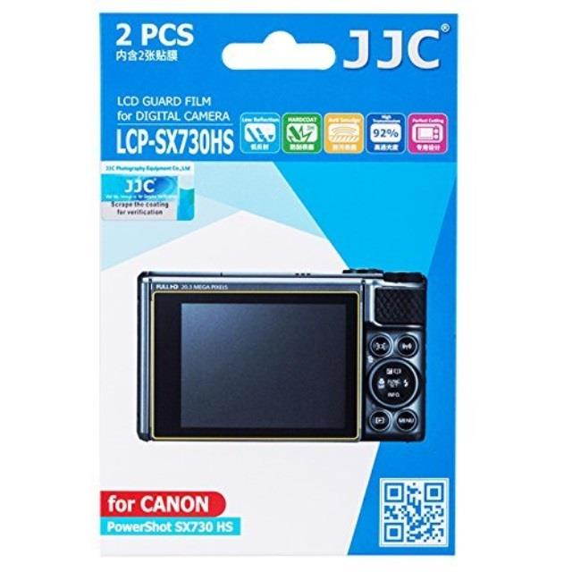 jjc lcpsx730hs 2pcs clear lcd guard pet film screen protector for canon powershot sx730 hs, low reflection/antismudge/high transmission