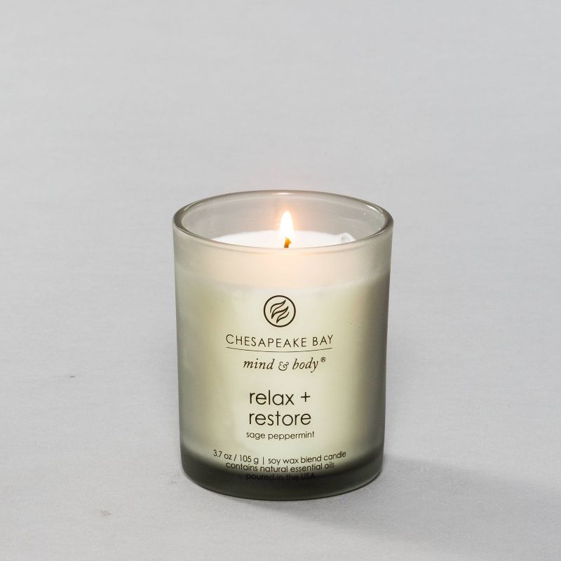 3.7oz Glass Jar Candle Relax + Restore - Mind & Body by Chesapeake Bay Candle
