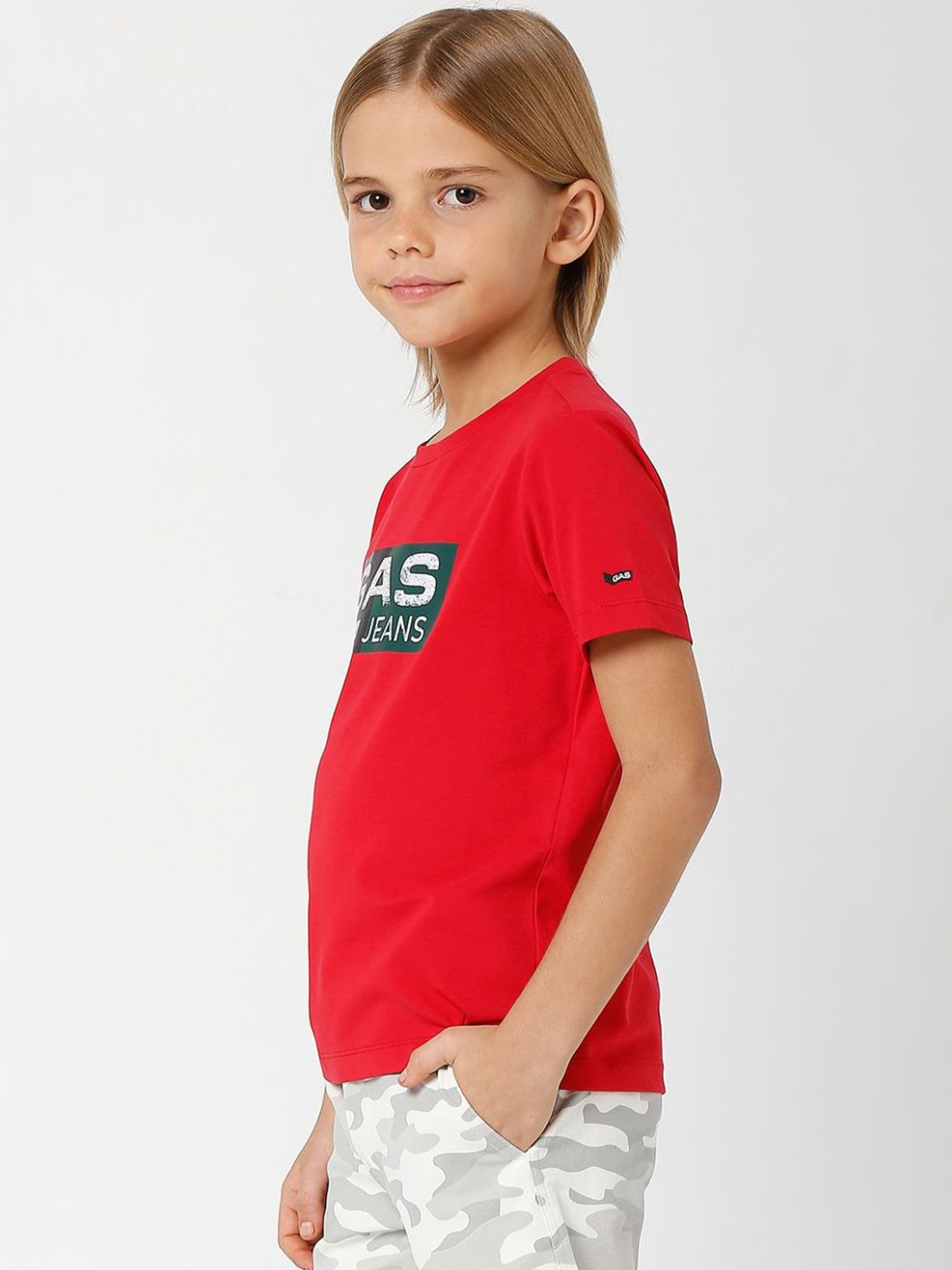 GAS KIDS Red Printed T-Shirt