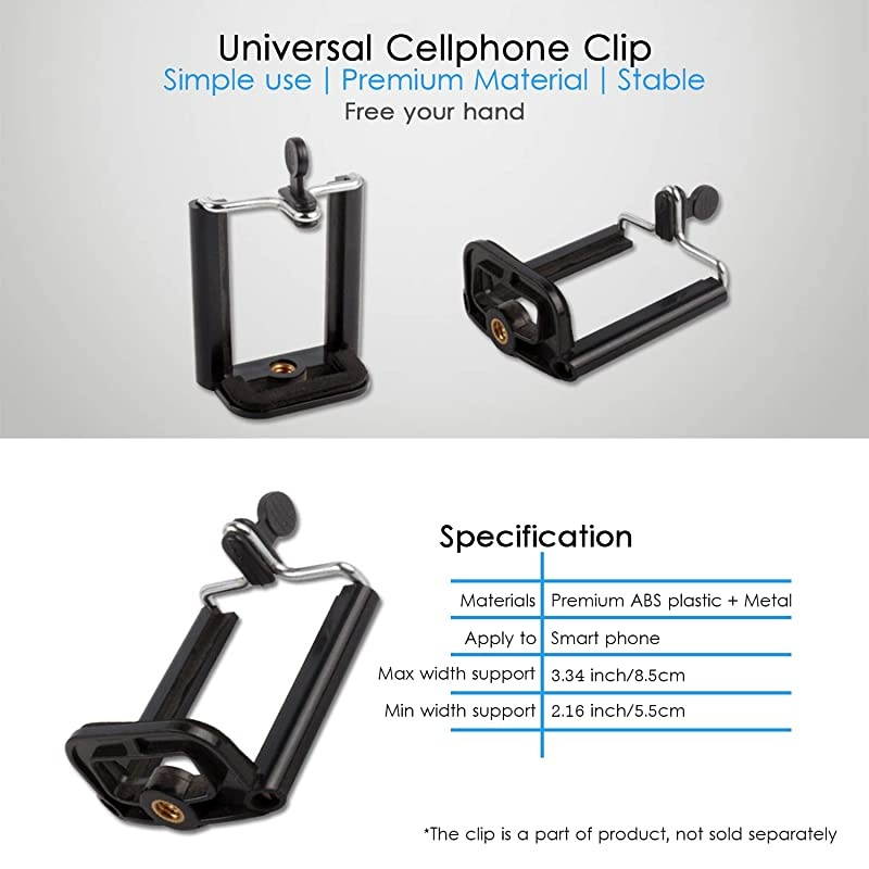 for iPhone Tripod with Bluetooth Remote. Mini Pistol Grip Tripod Stand Stabilizer for Selfies/Vlogging/Streaming/Photography