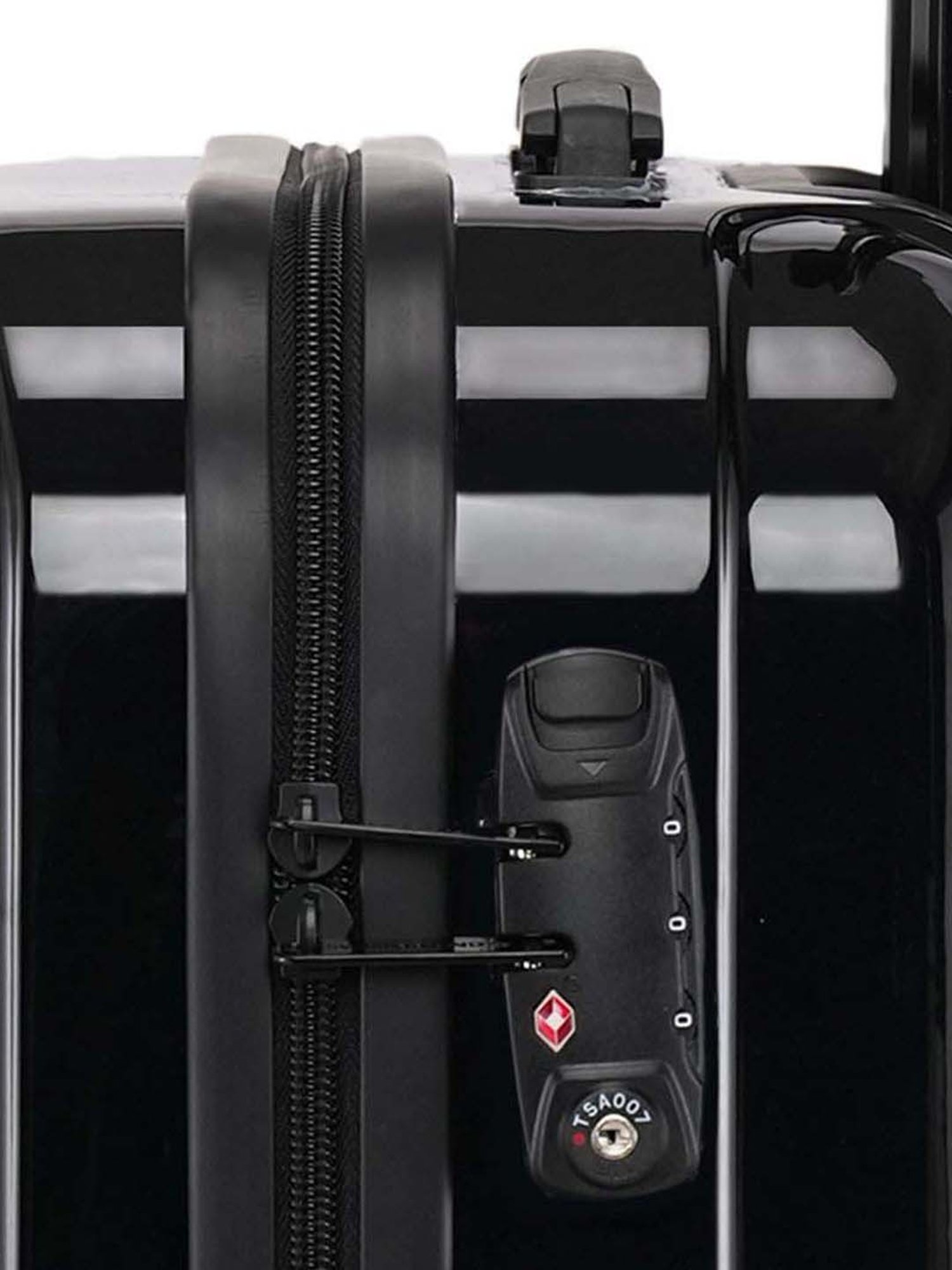 Swiss Brand Baden Black 4 Wheel Small Hard Cabin Trolley - 34 Inch