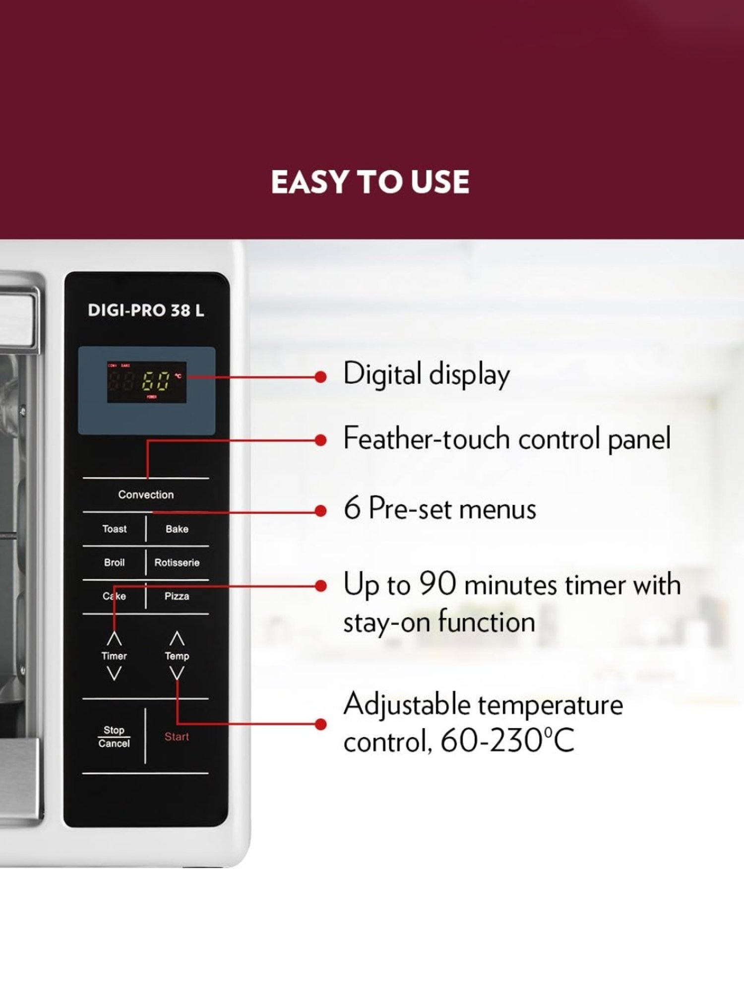 BLACK+DECKER 1280W 19L Oven Toaster Grill