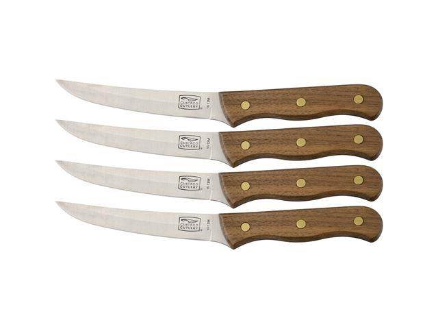 Chicago Cutlery CCB144 Knife Set Contains 4 4" Steak Knives Hang Packaged Kitche