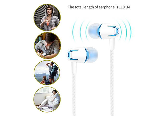 AutofeelSunriseoffice Sport In Ear Headphones Wired Super Bass Stereo Earphone Headset With Microphone For Mobile Phone Computer PC Xiaomi Samsung MP3