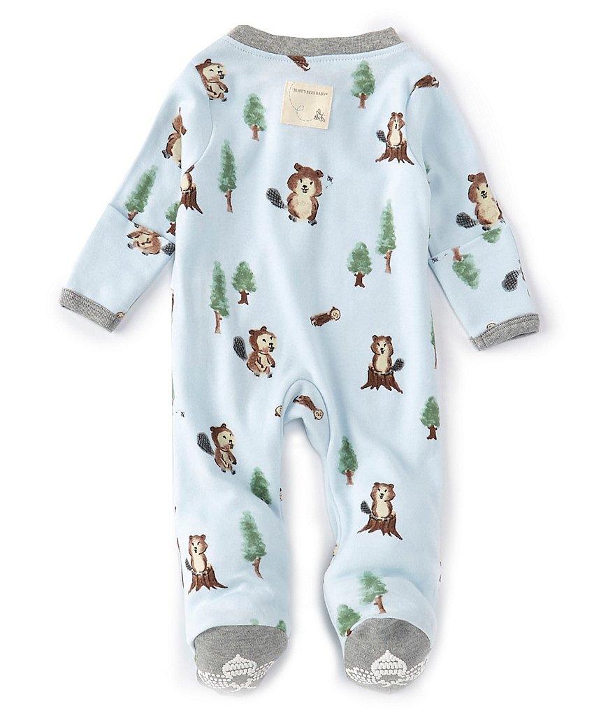 Aden + Anais Baby Boys 6-9 Months Long-Sleeve Blue Moon Footed Coverall