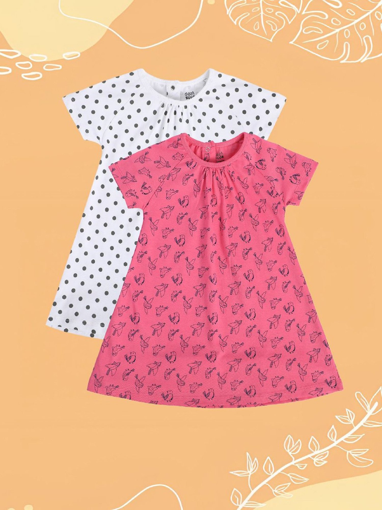 Nauti Nati Kids Blue Embroidered Dress