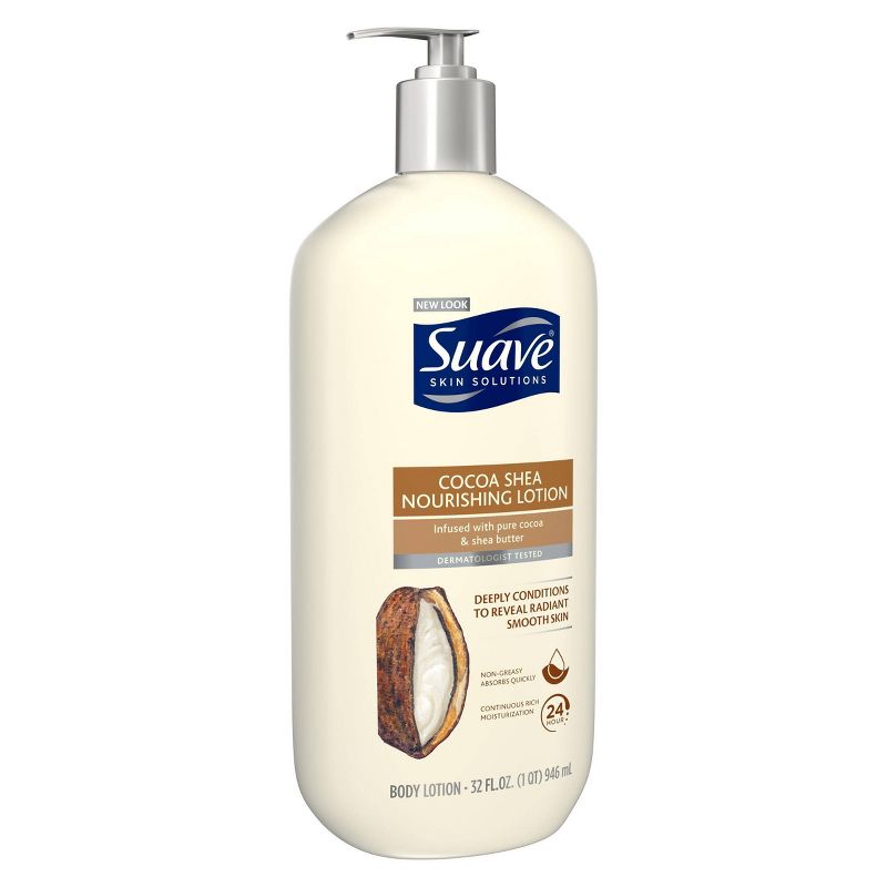 Suave Smoothing with Cocoa Butter and Shea Body Lotion - 32 fl oz