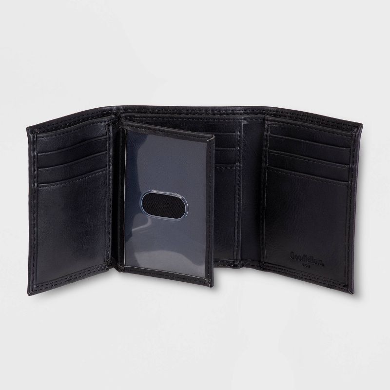 Men's RFID Extra-Capacity Trifold Wallet - Goodfellow & Co™ Black One Size