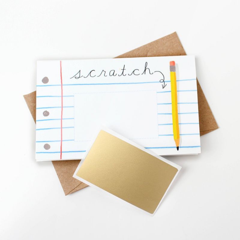 Teacher Scratch Off Mini Note Cards