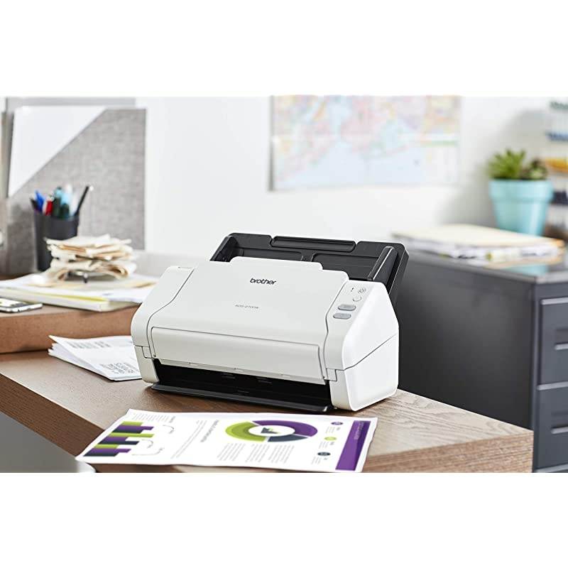 Printer RADS2700W (ADS-2700w) Wireless Space-Saving High-Speed Color Duplex Desktop Document Scanner, White (Renewed)